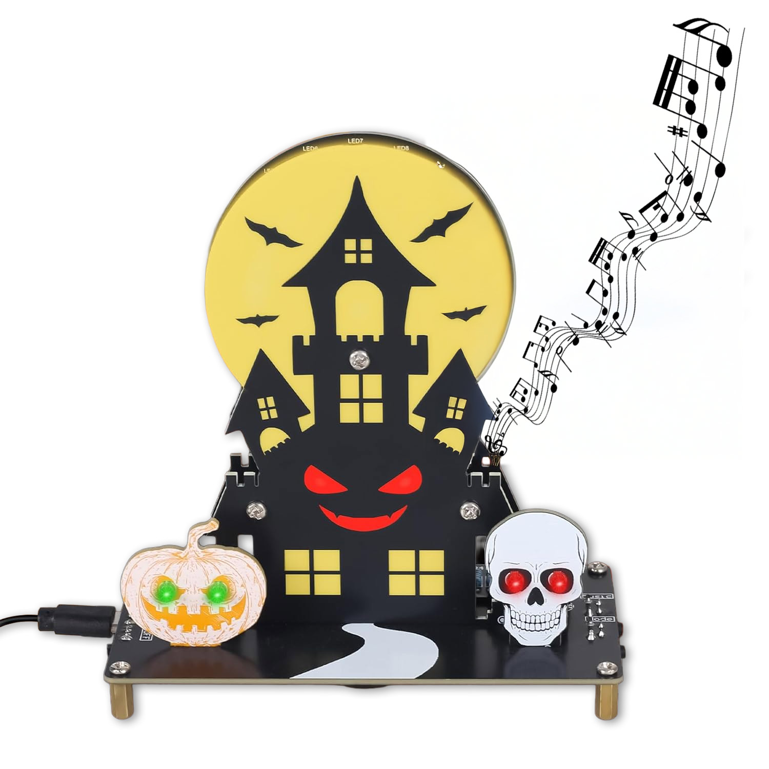 Kit Château hanté Halloween avec 3 modes lumineux et sons effrayants – Image 4