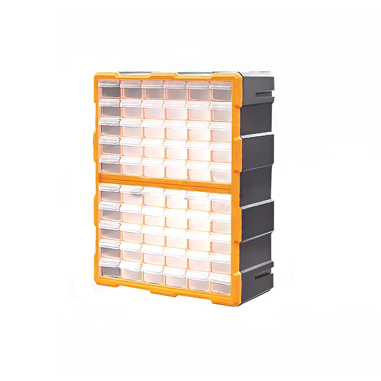 Boîte de rangement modulaire 60 compartiments (Orange)