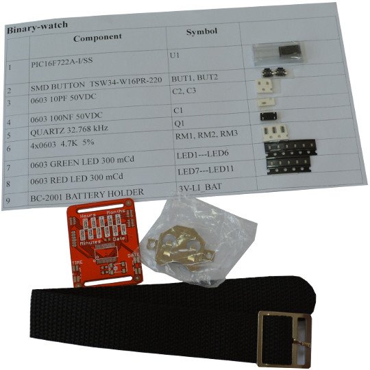 Olimex Kit de montre binaire à souder avec composants CMS – Image 2