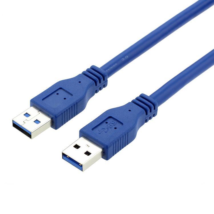 yourDroid câble USB 3.0 2 m, connecteur A vers connecteur A, nickelé, bleu