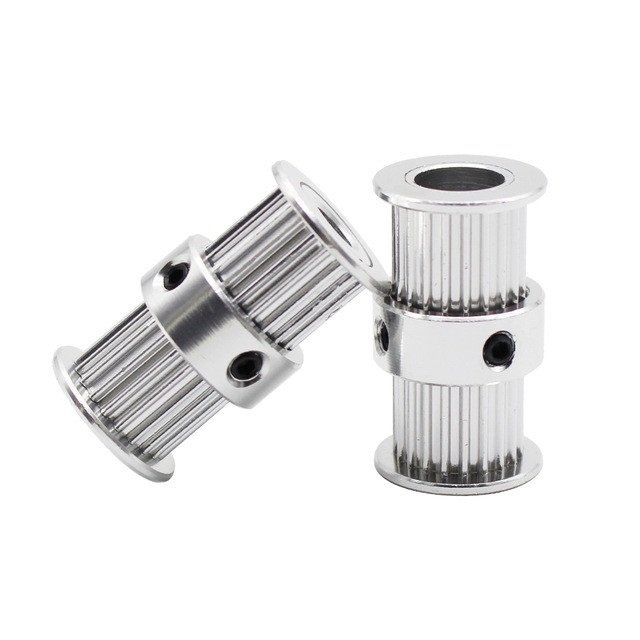 Poulie double GT2 20 dents alésage 8 mm pour courroie crantée 6 mm – Image 2