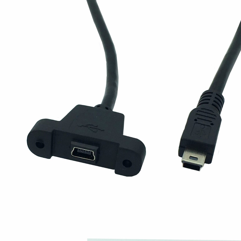 Connecteur USB Mini mâle vers prise USB Mini femelle - Extension pour montage en panneau 50 cm