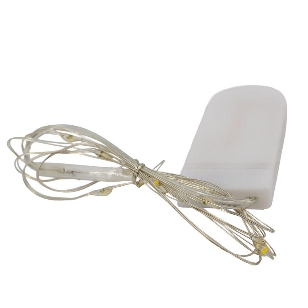 Mini guirlande LED blanc chaud 1 mètre sur piles – Image 2