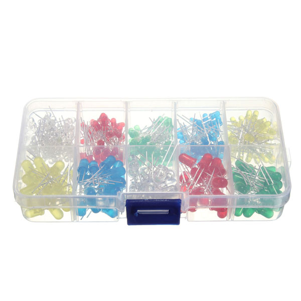 300 LEDs colorées 5 mm 3 mm triées dans une boîte en plastique – Image 3