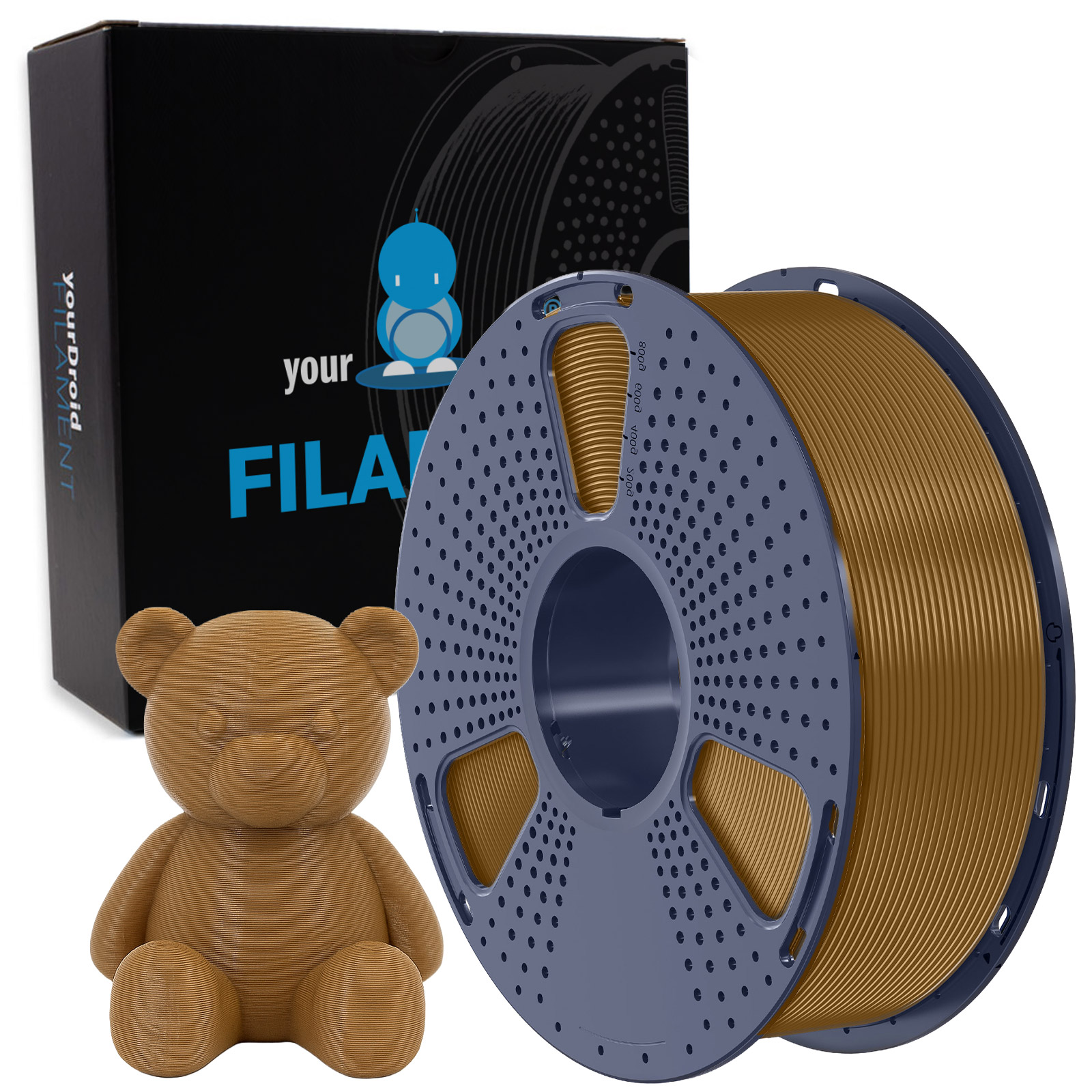Filament PETG yourDroid marron 1,75 mm 1 kg