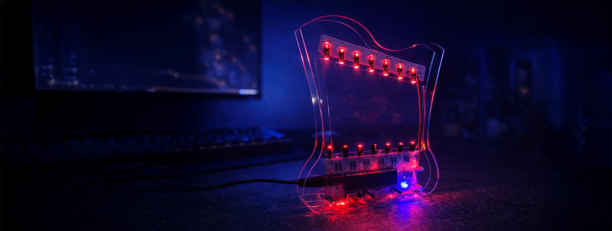 Bannière harpe laser électronique