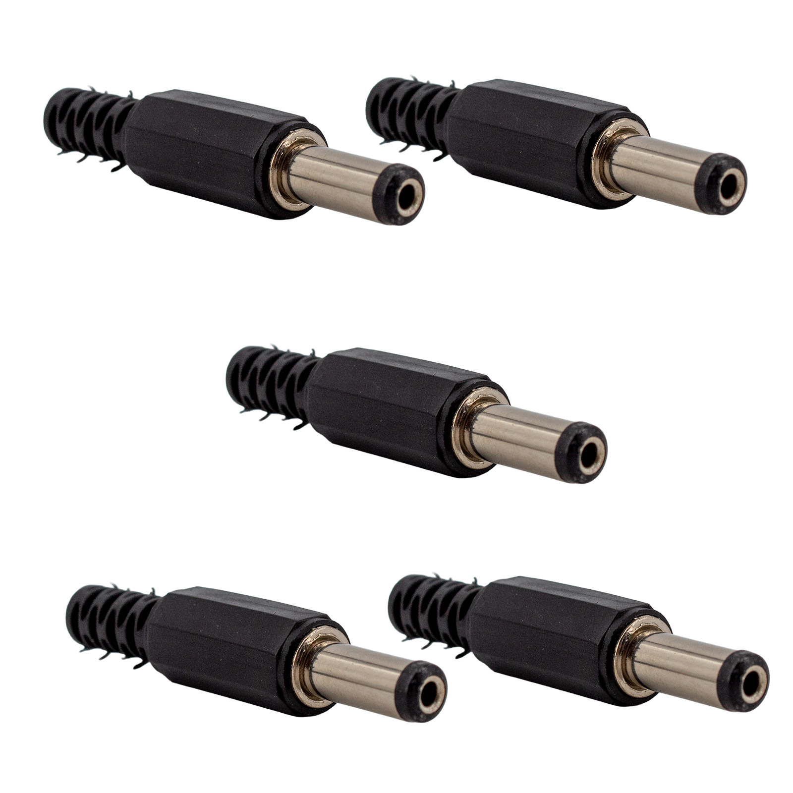 5x connecteur DC mâle 5,5x2,5 mm à souder – raccordement de câble d'alimentation