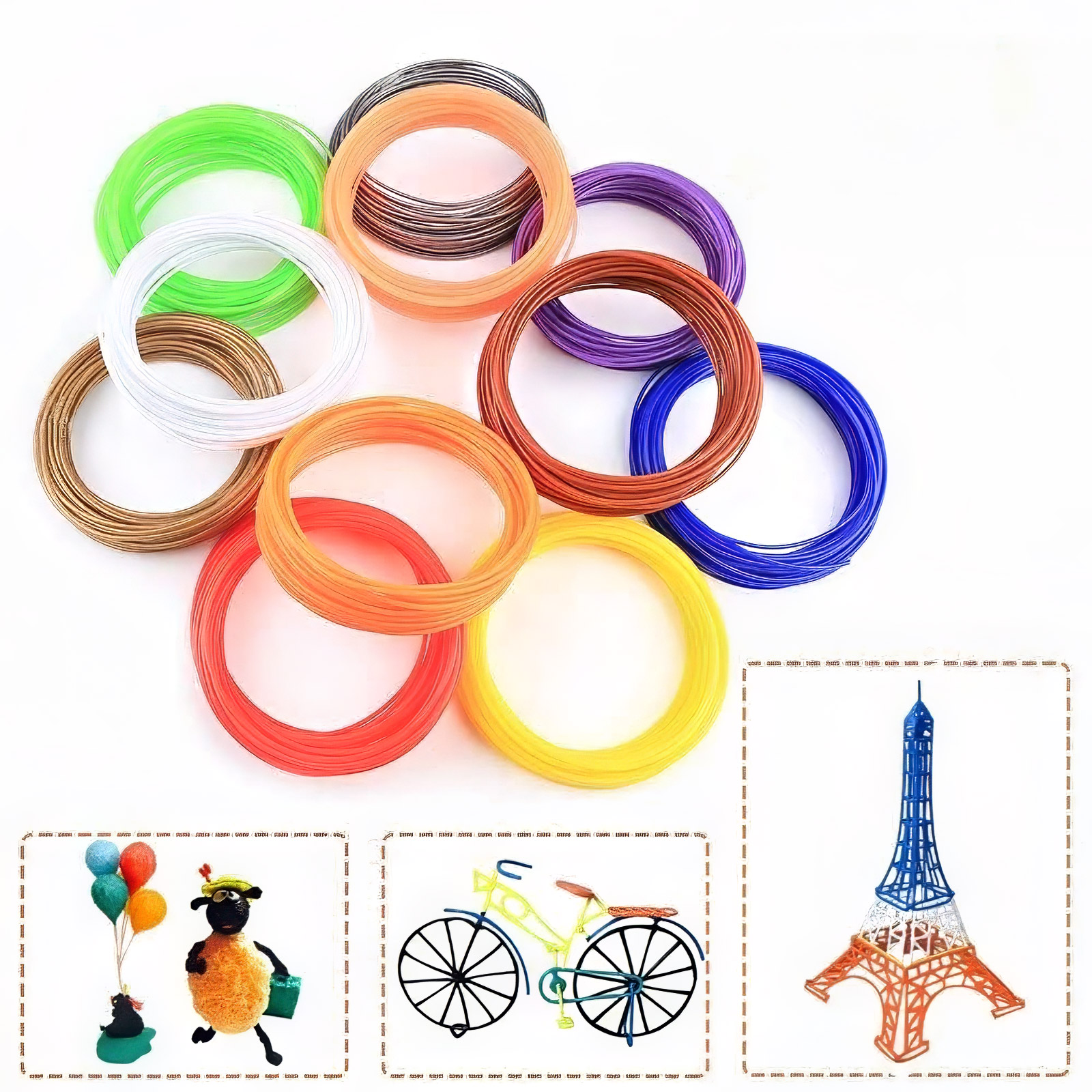 Sunlu Filament pour stylo d'impression 3D 20 couleurs 10 m – Image 4