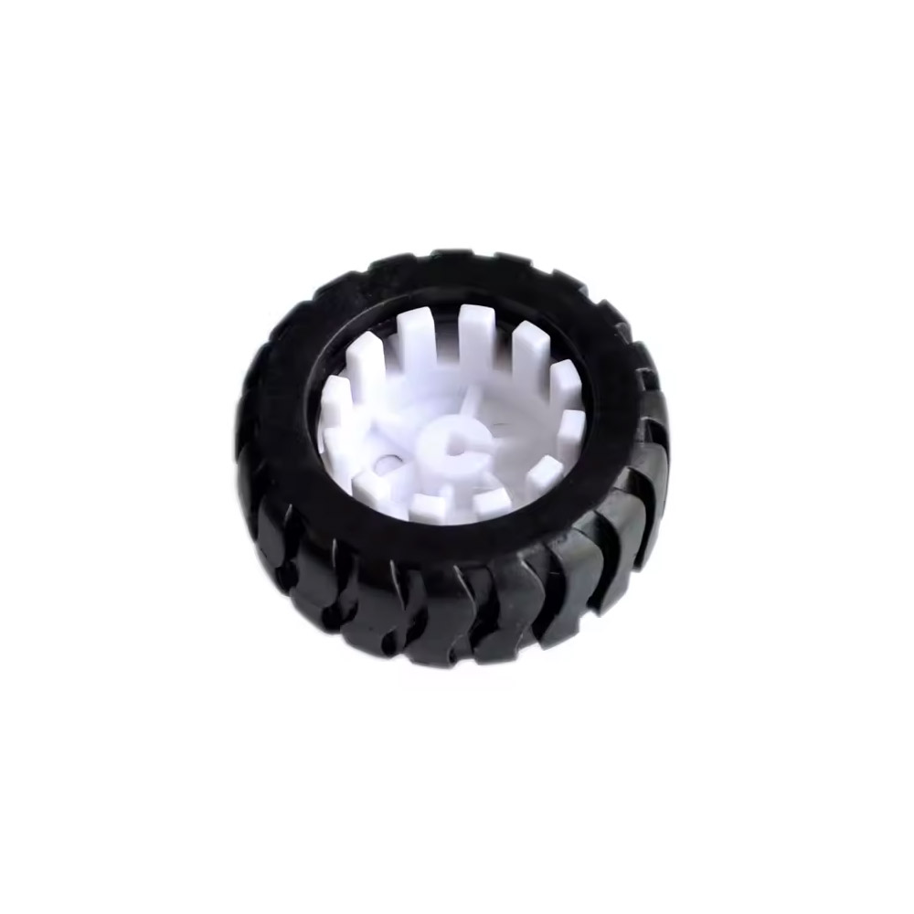 Roue en caoutchouc 43x19 mm pour moteur N20/N10 avec arbre D de 3 mm