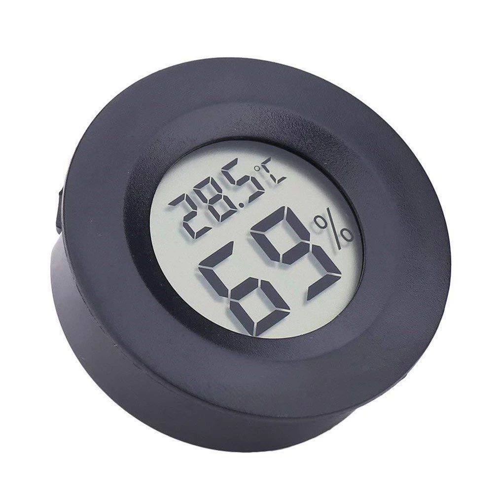 mini thermomètre hygromètre LCD (noir)
