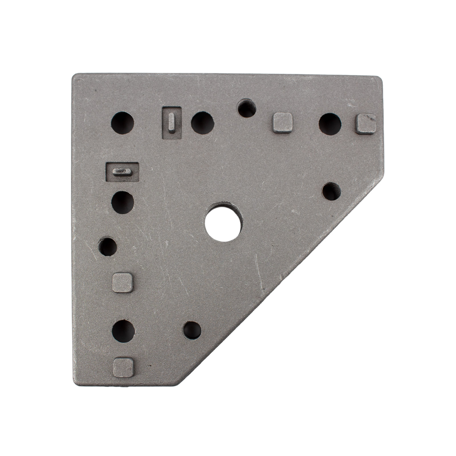 Base de pied réglable 4040 avec filetage M16 pour profilés aluminium 45 x 74 mm entraxe