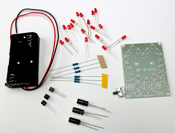 Kit LED cœur avec LEDs 3 mm et support de piles – Image 3