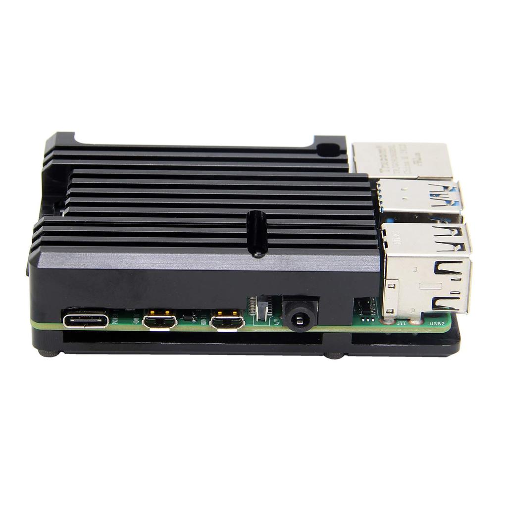 Boîtier Armor en aluminium (noir) pour Raspberry Pi 4B – Image 4