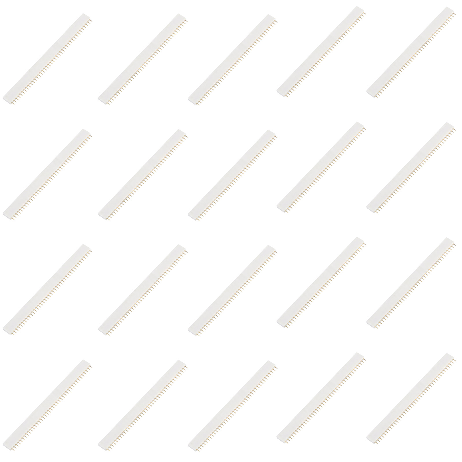 20x barrette femelle 40 broches 2,54 mm blanc