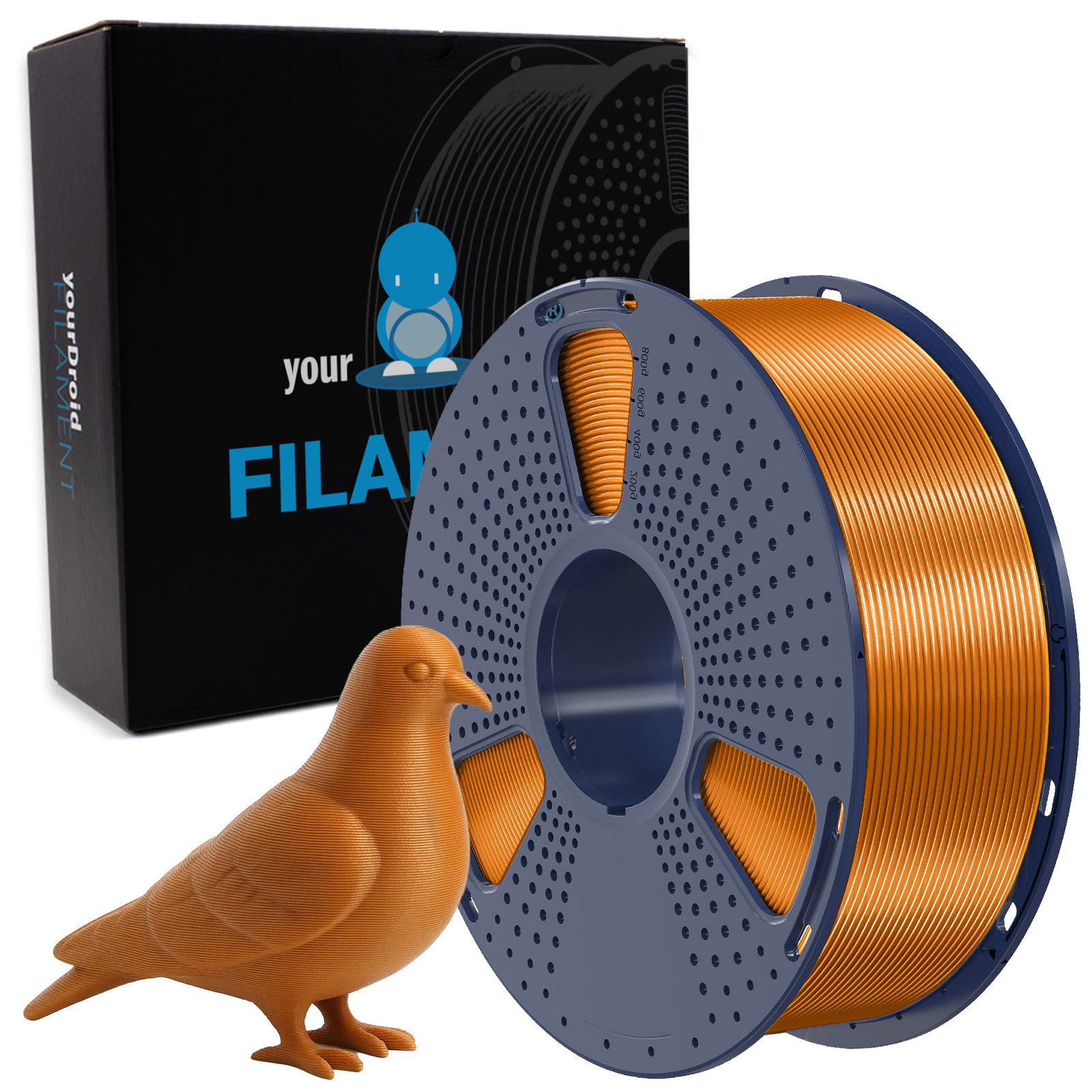 yourDroid BioSilk PLA PLUS Filament laiton 1,75 mm 1 kg