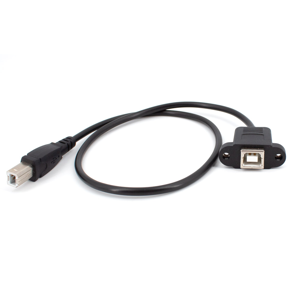 Connecteur USB 2.0 B mâle vers prise USB B femelle montage panneau 50 cm