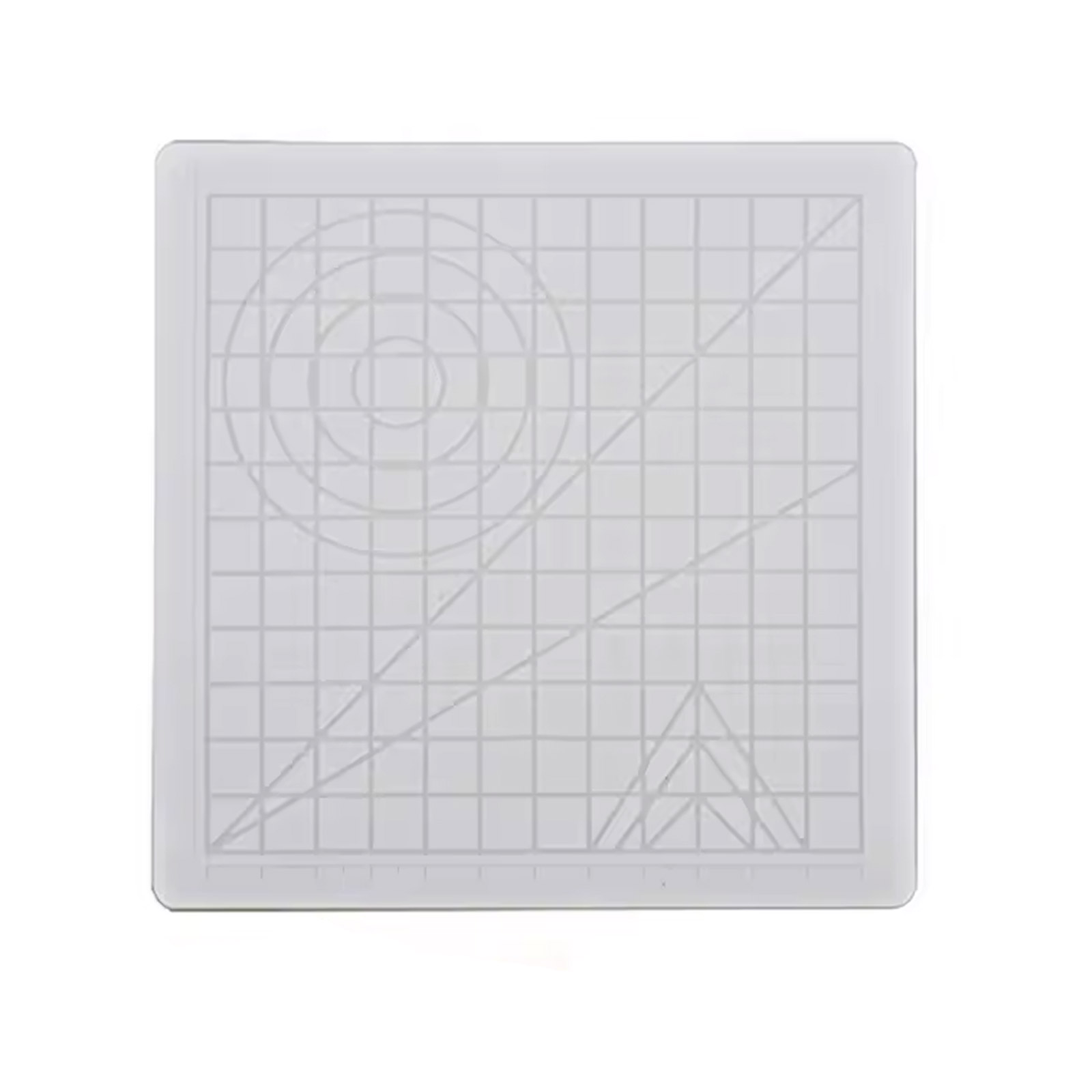 Tapis de design en silicone pour stylo d'impression 3D avec formes géométriques 177x177 mm gris