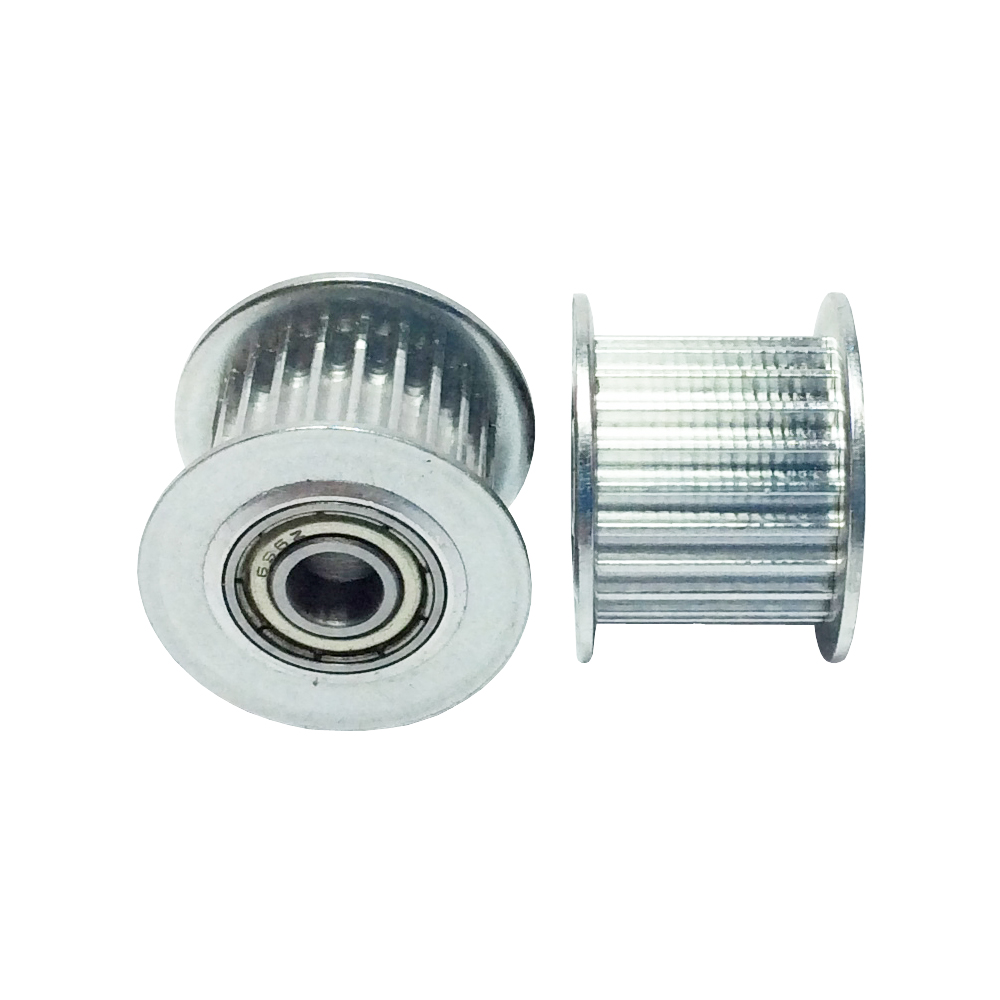 Poulie GT2 20 dents alésage 5 mm avec roulement à billes pour courroie crantée 10 mm