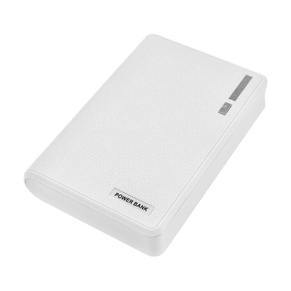 Boîtier de power bank 12 000 mAh blanc pour 4x batteries lithium 18650