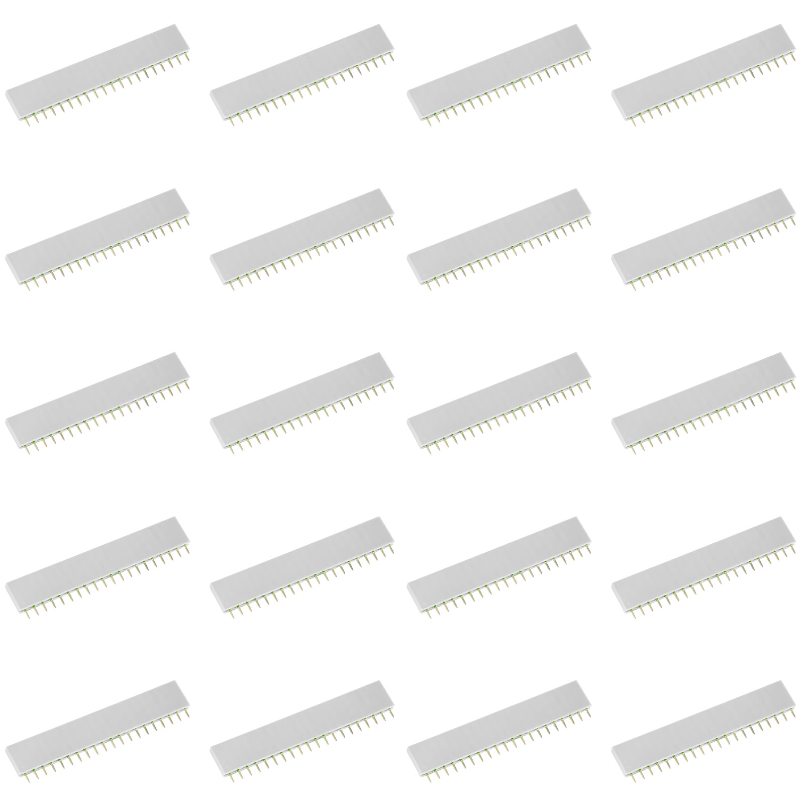 20x barrette femelle 20 broches 2,54 mm blanche