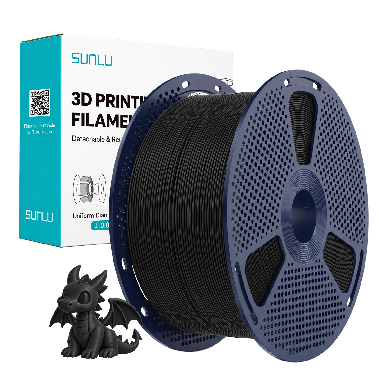 Filament PETG Sunlu Noir 1,75 mm 5 kg