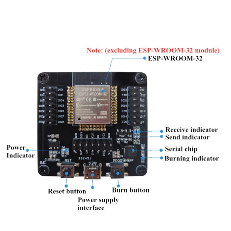 Programmateur ESP-WROOM-32 ESP32 Downloader Debugger USB TTL – Image 3