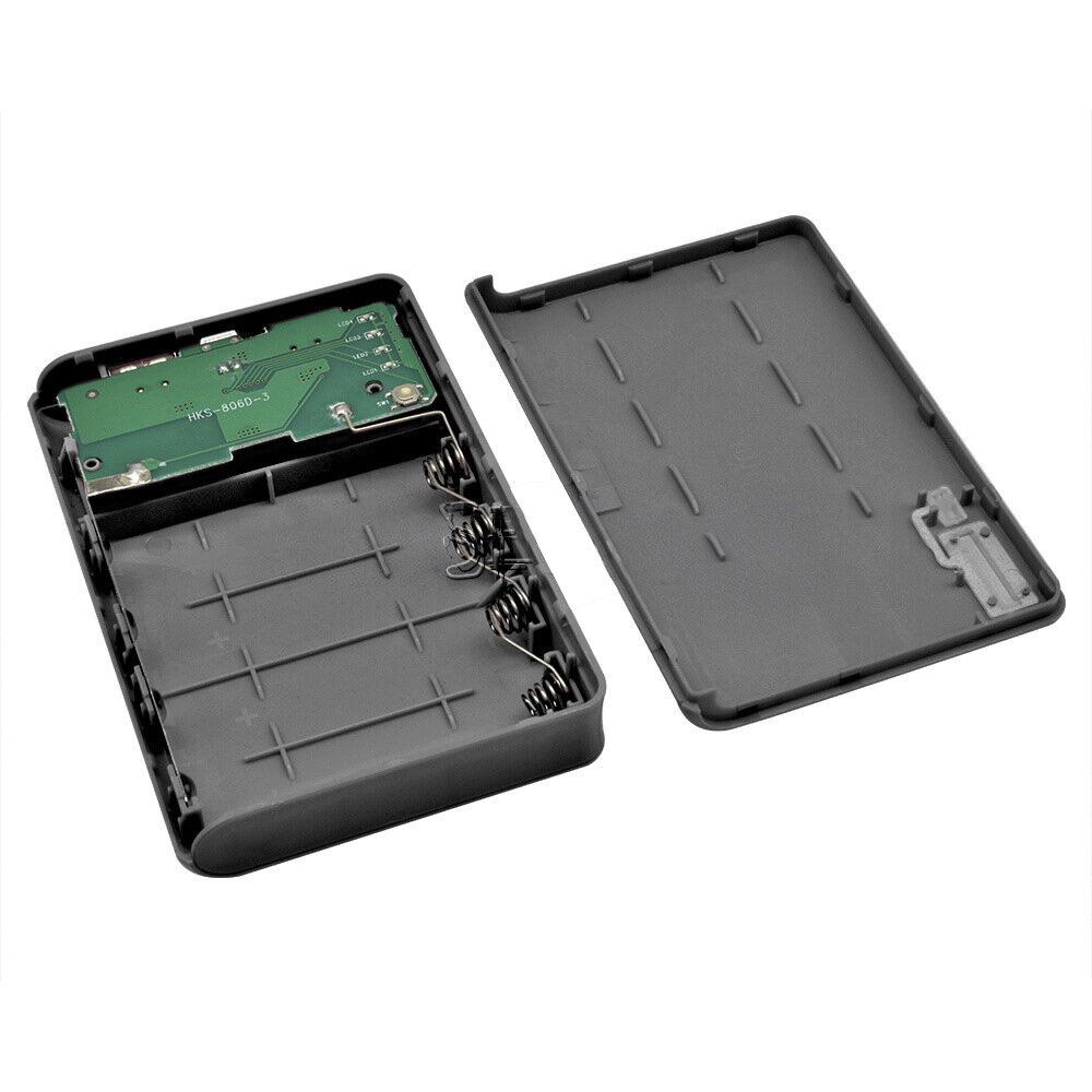 Boîtier de power bank 12 000 mAh noir pour 4x batteries lithium 18650 – Image 6