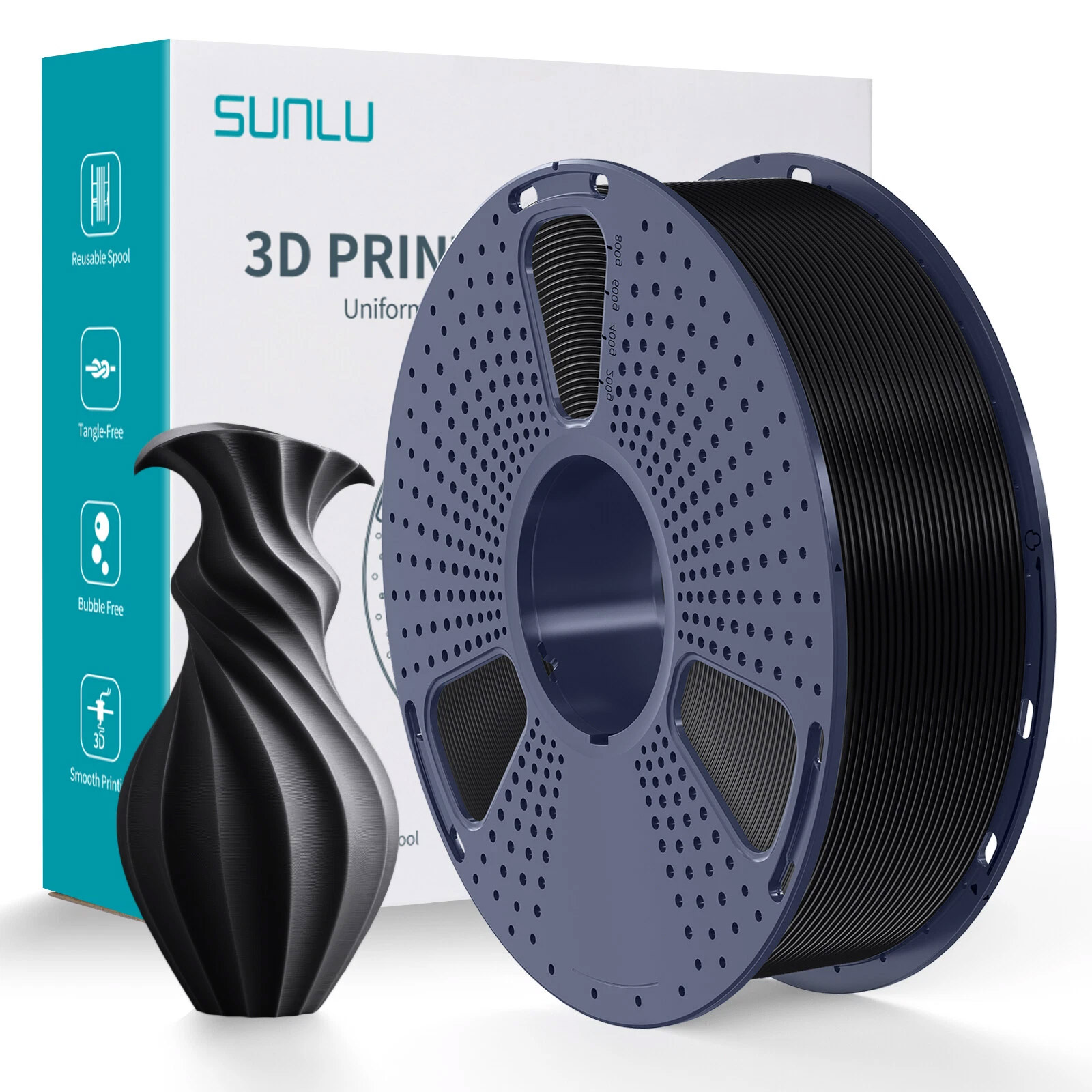 Filament TPU Sunlu Noir 1.75 mm 1 kg