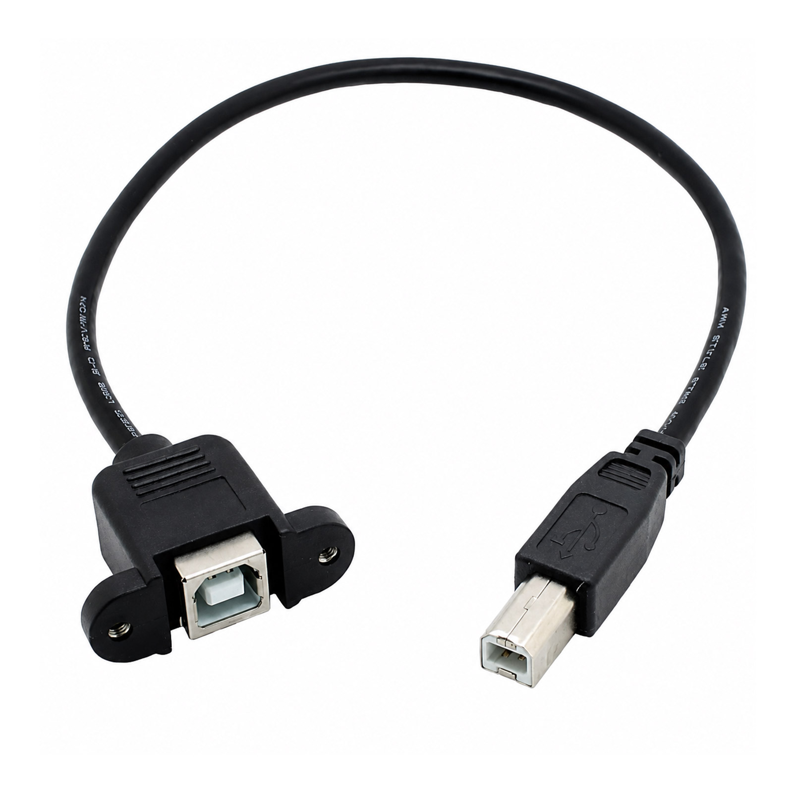 USB 2.0 connecteur B mâle vers prise B femelle montage sur panneau 30 cm