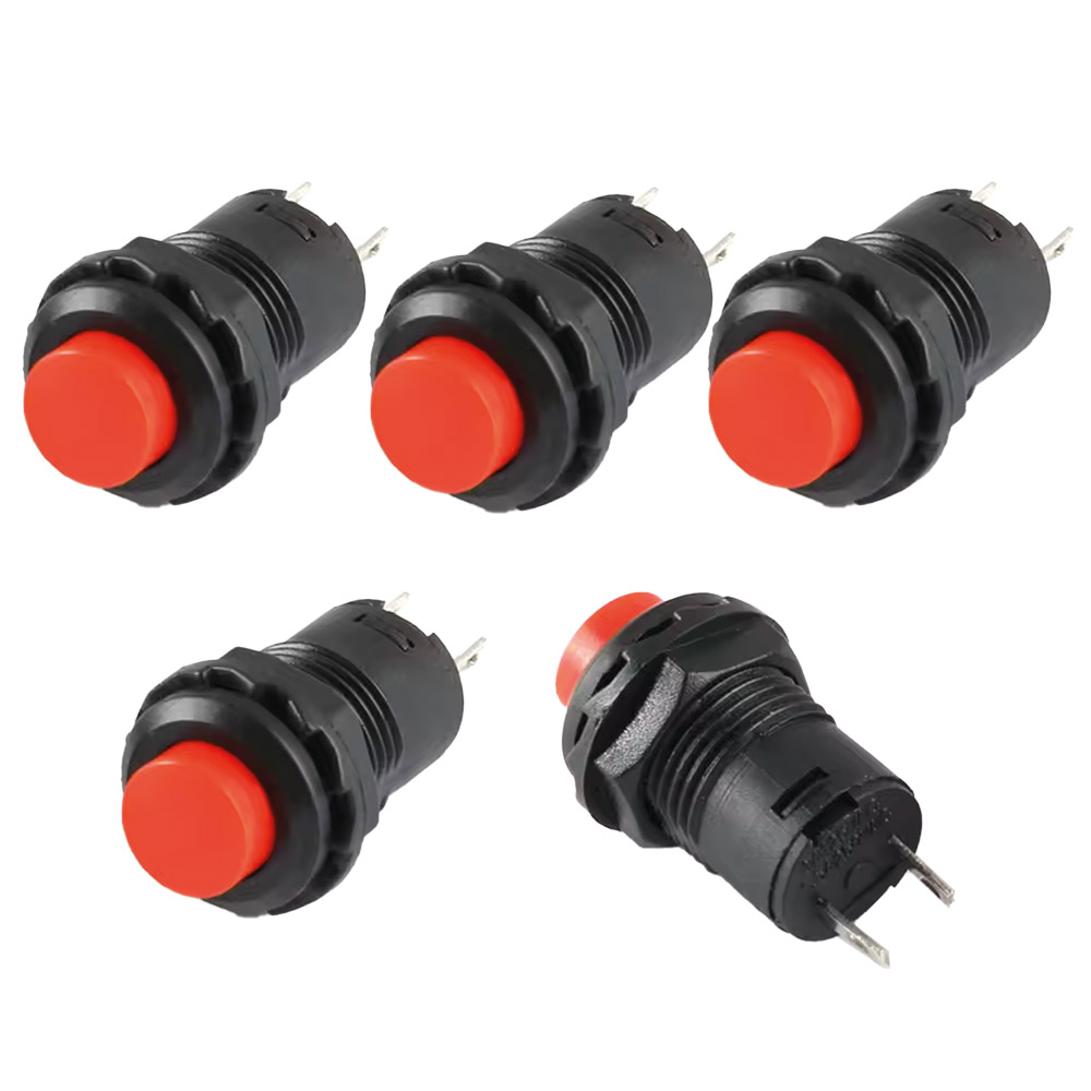 5x interrupteur poussoir à enclenchement 12 mm DS-428 Rouge