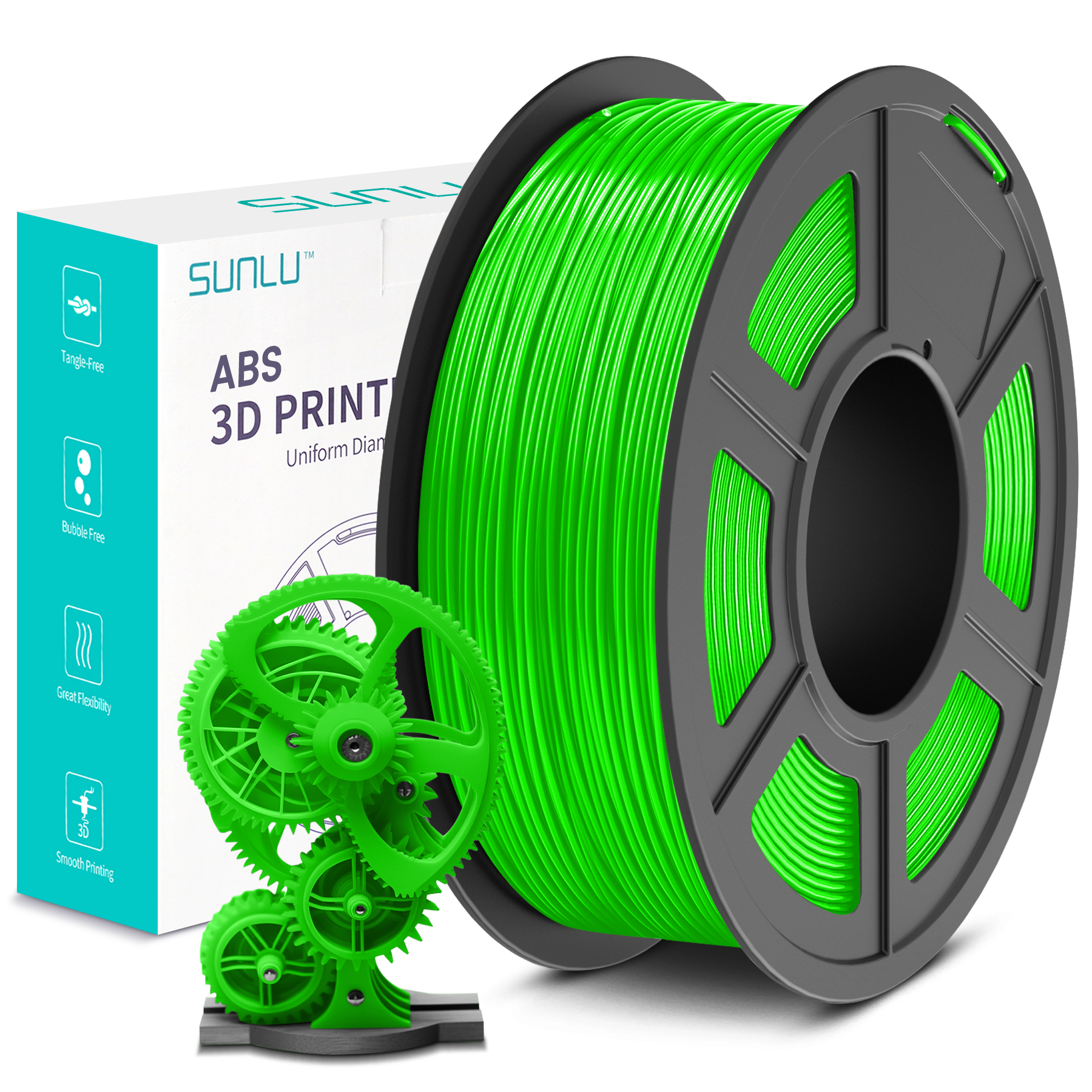 Filament ABS Sunlu Vert 1,75 mm 1 kg