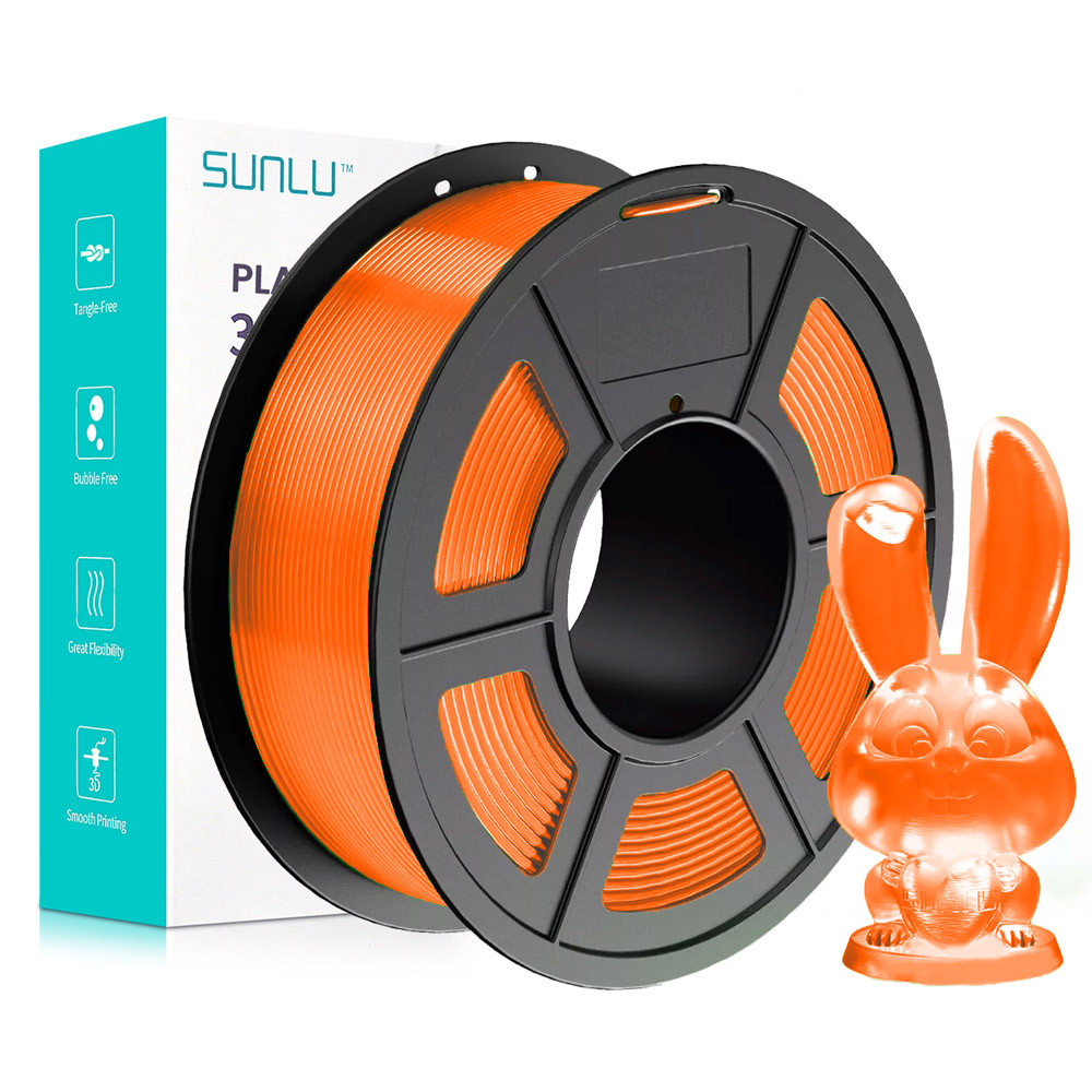 Filament PETG Sunlu Transparent Orange 1,75 mm 1 kg