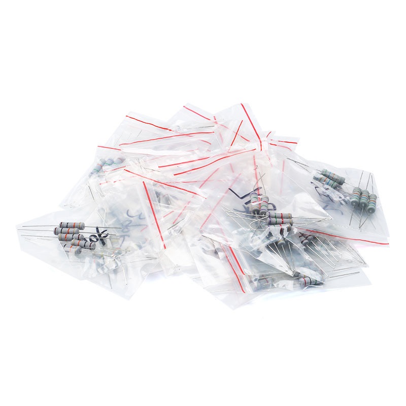 Kit de 75 résistances à couche de carbone 3W 27 - 750 Ohm 5%