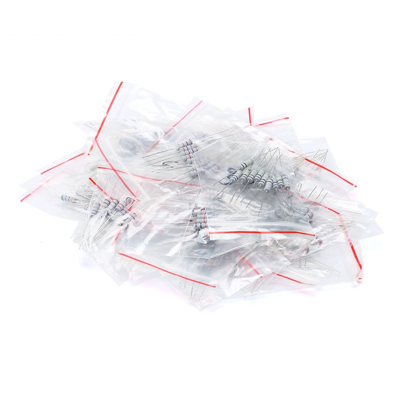 150 résistances à couche de carbone en assortiment 2W 0,1 - 750 Ohm 5%