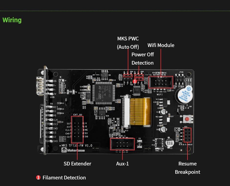 MKS TFT35-FW écran tactile pour imprimante 3D 3,5" – Image 2