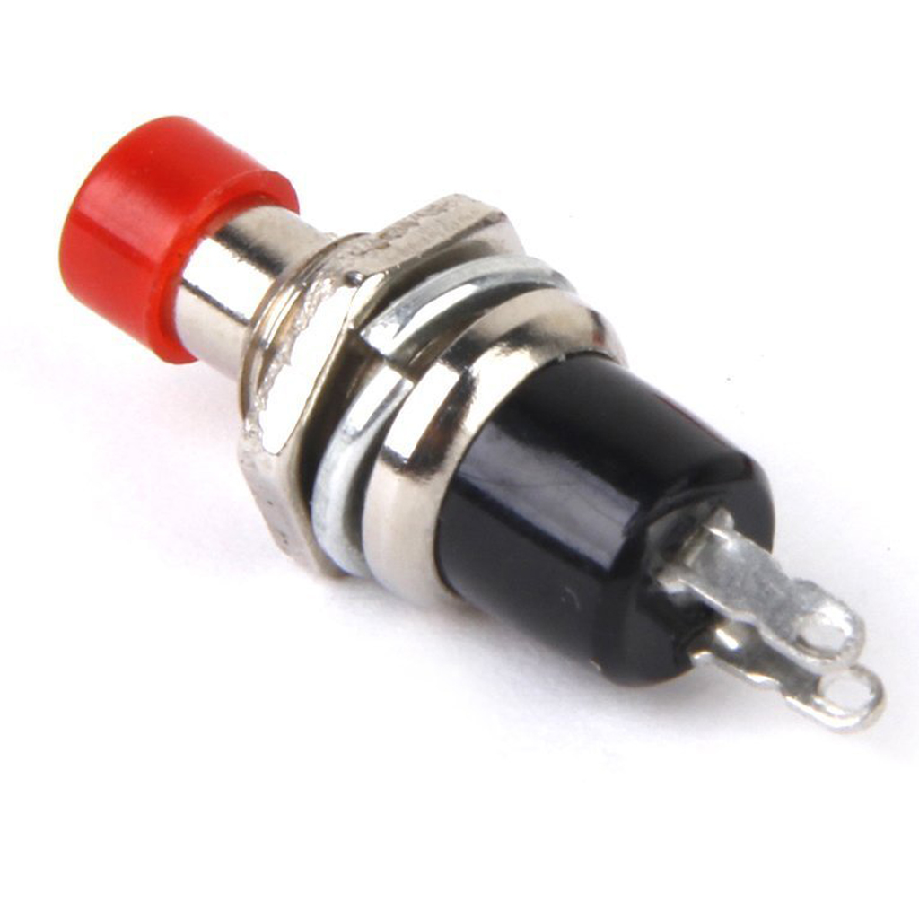 Bouton poussoir mini rouge