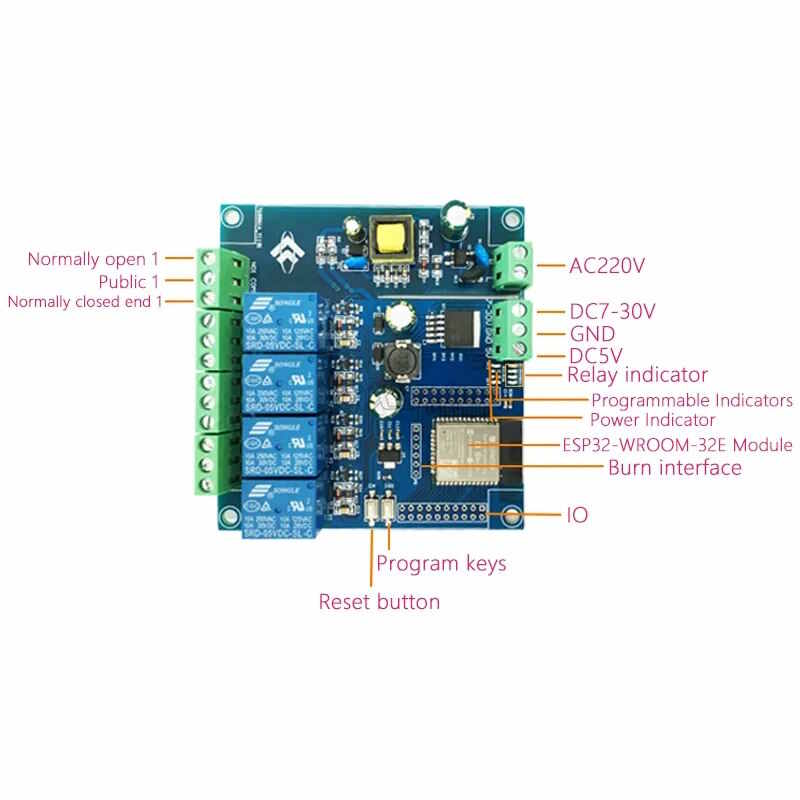 Module relais 4 canaux ESP32 WiFi Bluetooth – Image 7