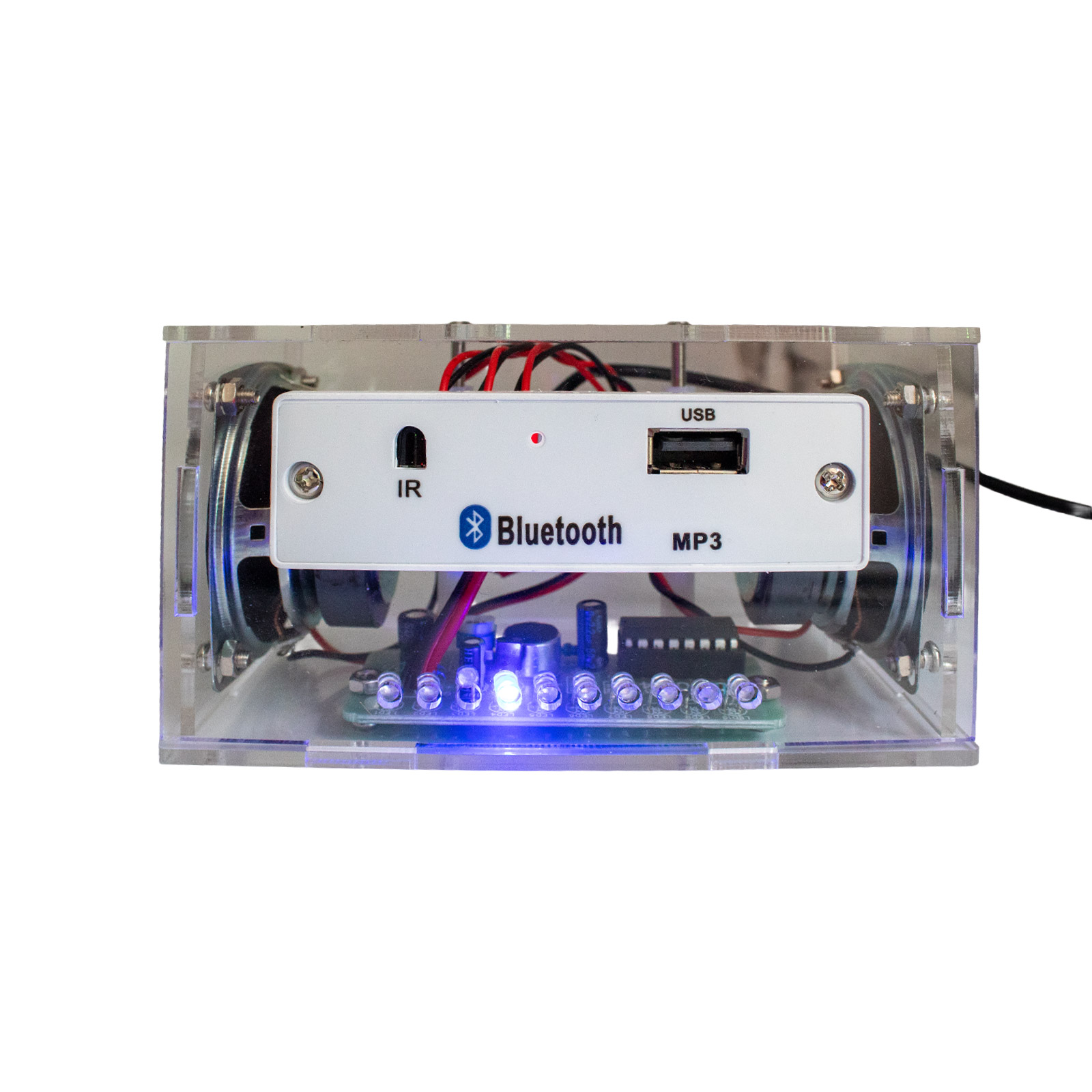 Kit DIY enceintes stéréo Bluetooth avec LEDs et télécommande – Image 6