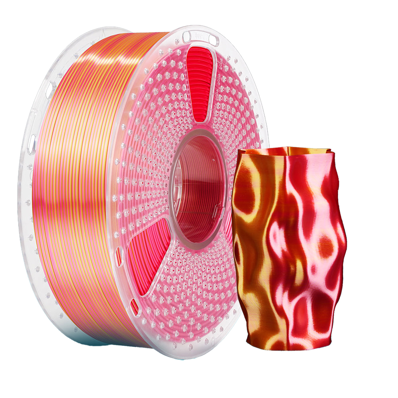 yourDroid DualColor Biosilk PLA+ Filament Rouge/Or 1.75mm 1kg – Image 2