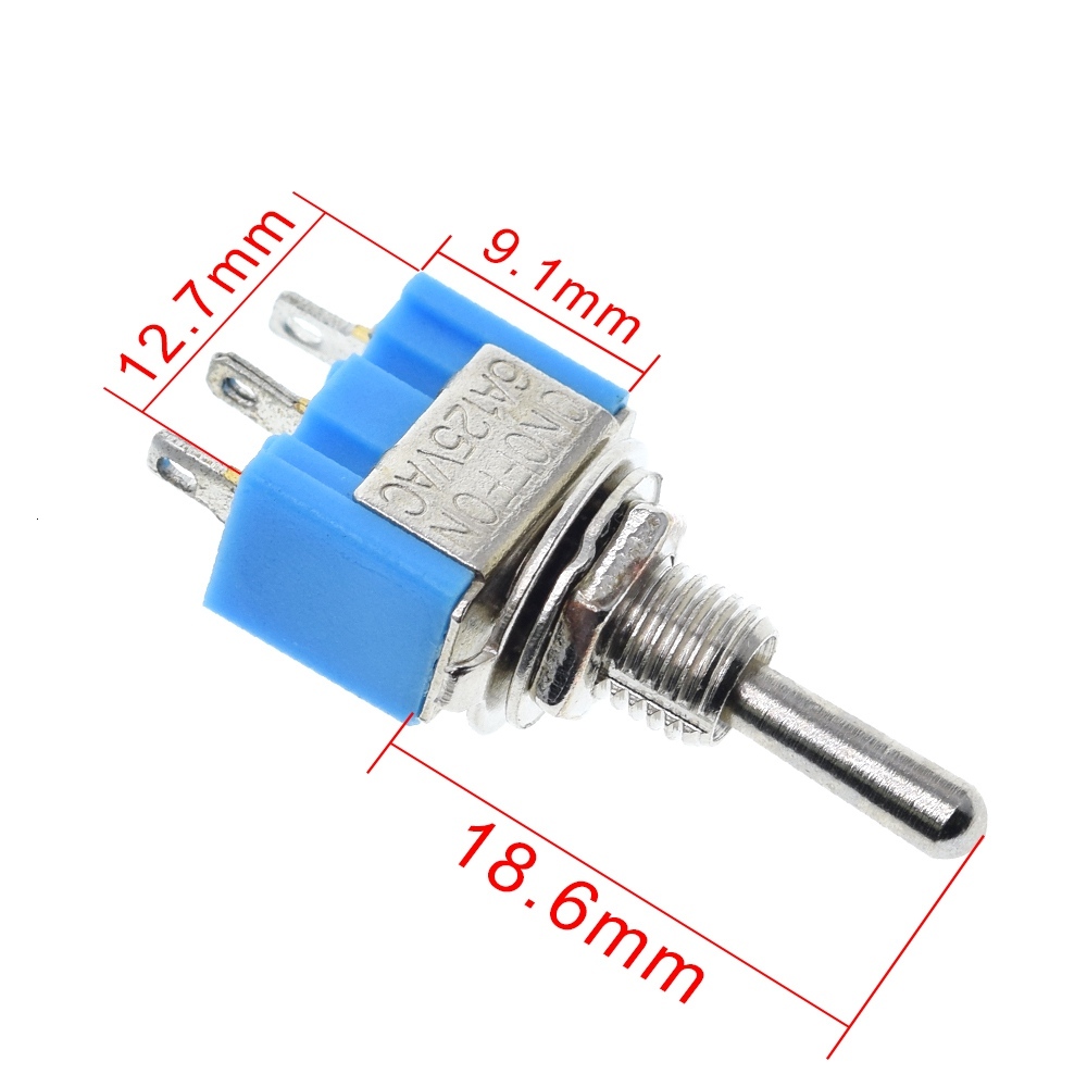 5x interrupteurs à bascule SPDT 3A 250V MTS-102 Ein-Ein – Image 3