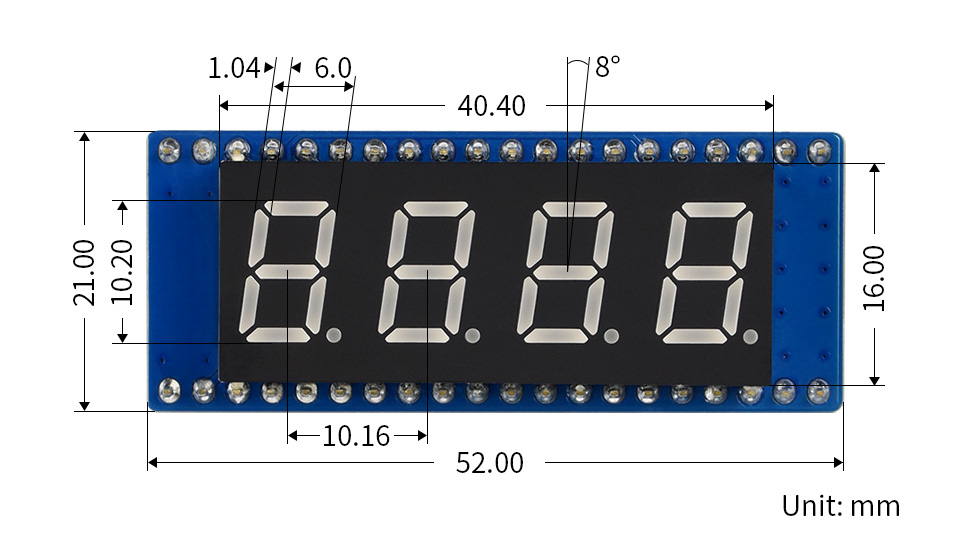 Module d'affichage 8 segments à 4 chiffres Waveshare avec DS3231 RTC pour Raspberry Pi Pico – Image 7