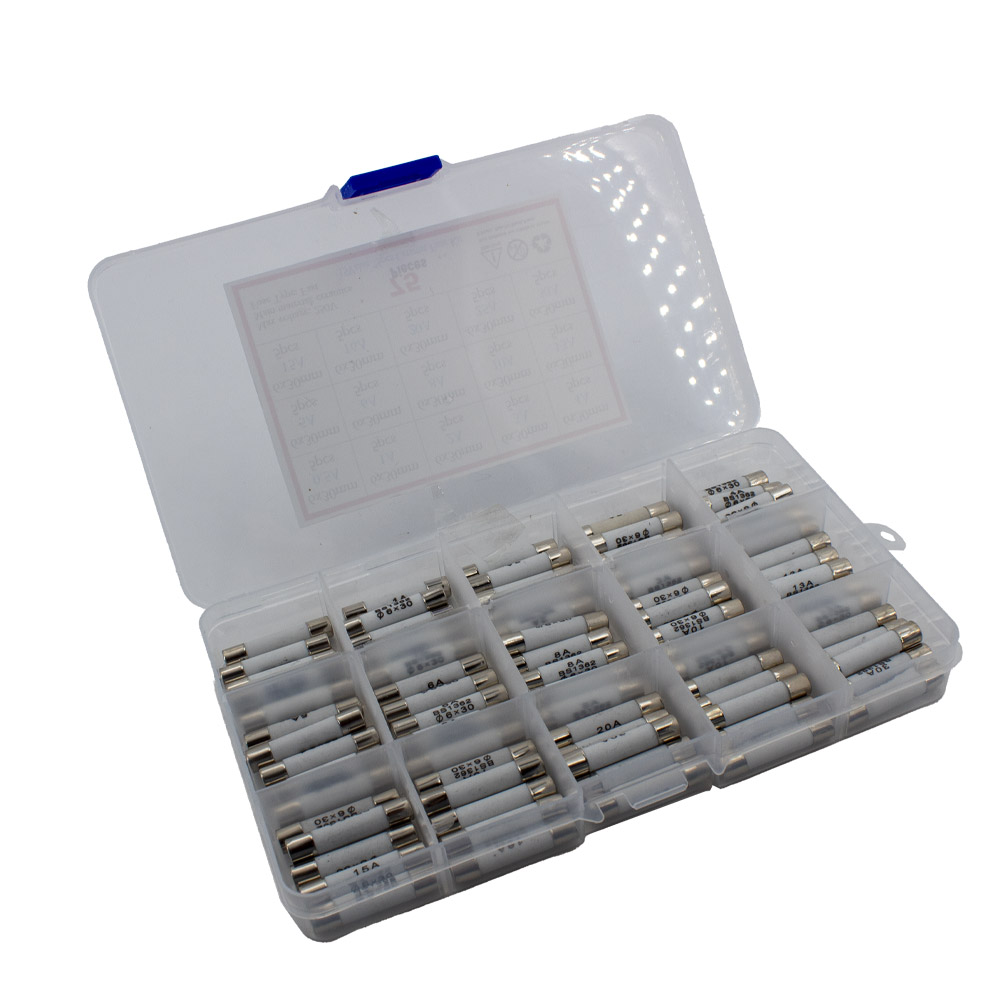 Kit de fusibles fins 75 pièces 6*30mm 0,5A-30A