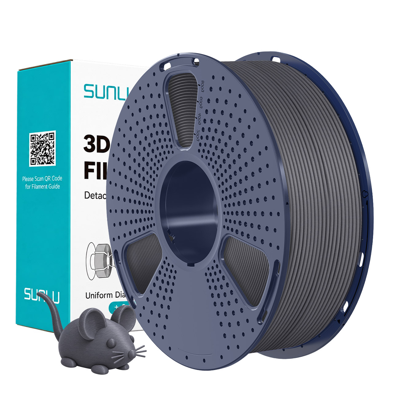 Filament PETG Sunlu Gris 1,75 mm 1 kg