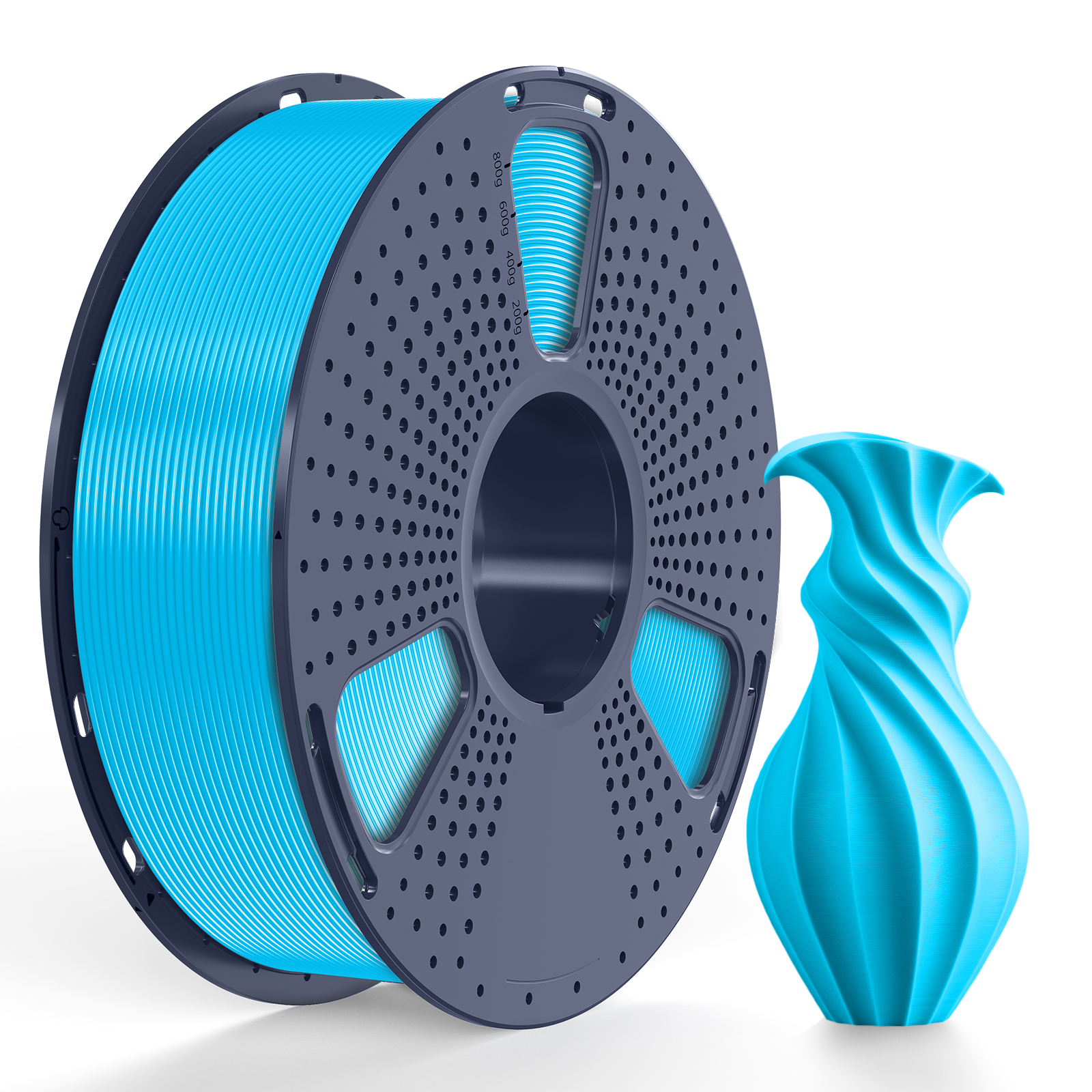 Filament Sunlu PLA+ bleu ciel (Macaron) 1,75 mm 1 kg – Image 2