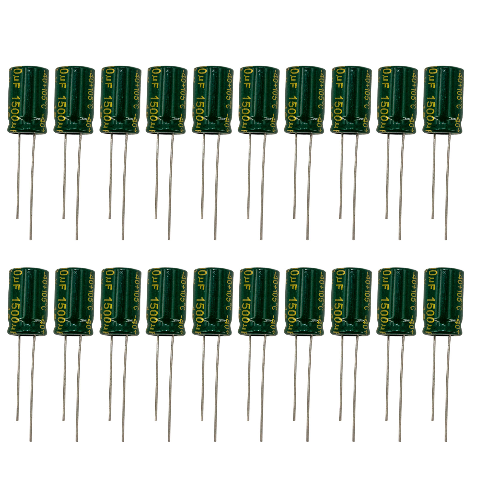 20x condensateur électrolytique 16V 1500 µF 10x17 mm radial