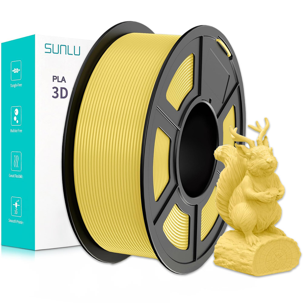 Filament PLA Sunlu Jaune Citron (Macaron) 1,75 mm 1 kg