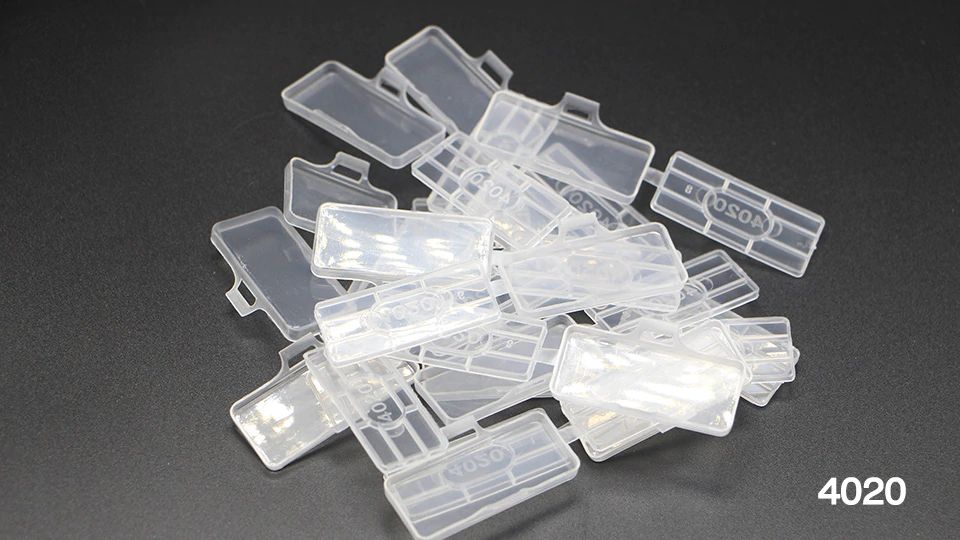 100 marqueurs de câbles transparents 40x20 mm