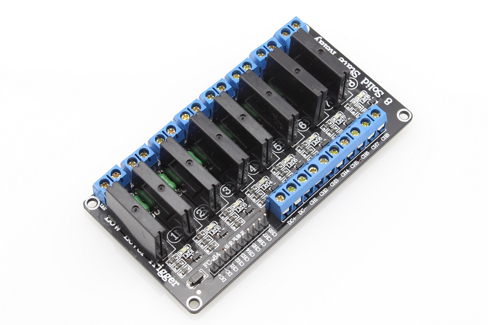 Module relais à semi-conducteurs 8 canaux 5V/230VAC déclenchement bas niveau