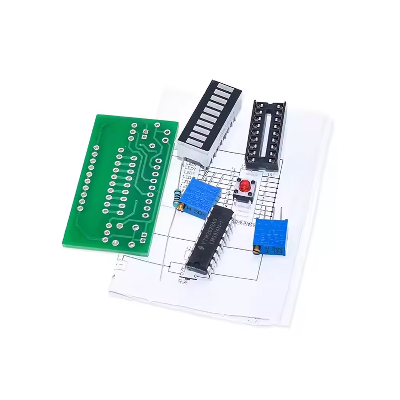 Kit indicateur LED de batterie LM3914 pour mesure de tension – Image 3
