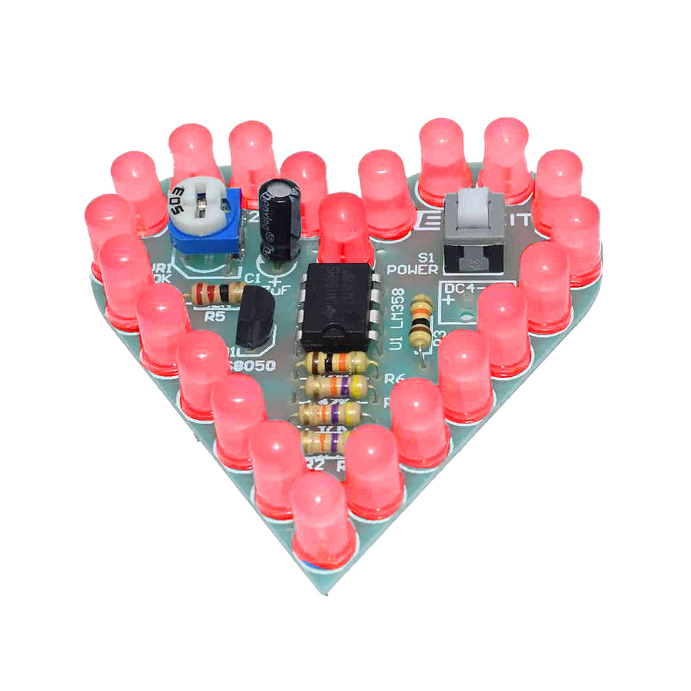 Kit Cœur LED pulsant (rouge) – Image 4